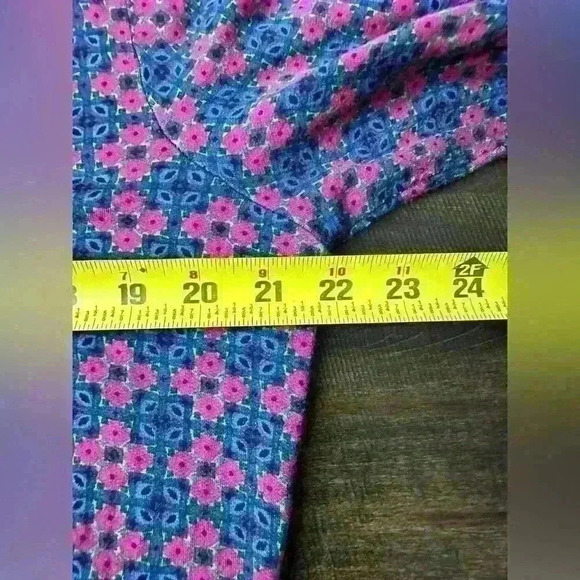 Josie Natori Pink & Purple
Geometric Floral Henley Long Sleeve Sleep‎ Shirt L - Picture 6 of 7